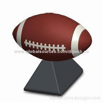 Customized USB Flash Drive with Capacity of 64MB to 16GB, Football Design